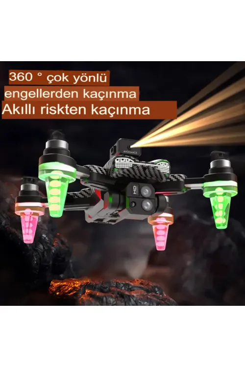Bilişim Burada C19S Akıllı Engel Tanıma ve Renkli Işıklandırmalı Profesyonel Drone! ✨